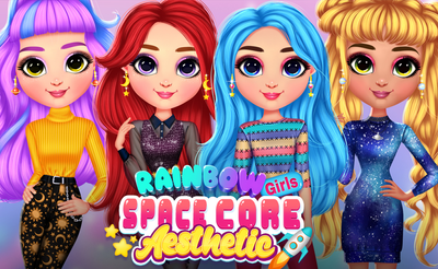 Rainbow Girls Uzay Çekirdeği Estetiği - Banner Görseli