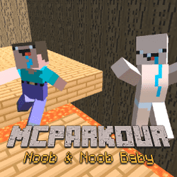 MCParkour Noob ve Noob Baby - Oyun Görseli