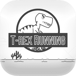 T-Rex Siyah Beyaz Koşuyor - Oyun Görseli